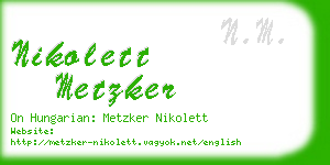 nikolett metzker business card